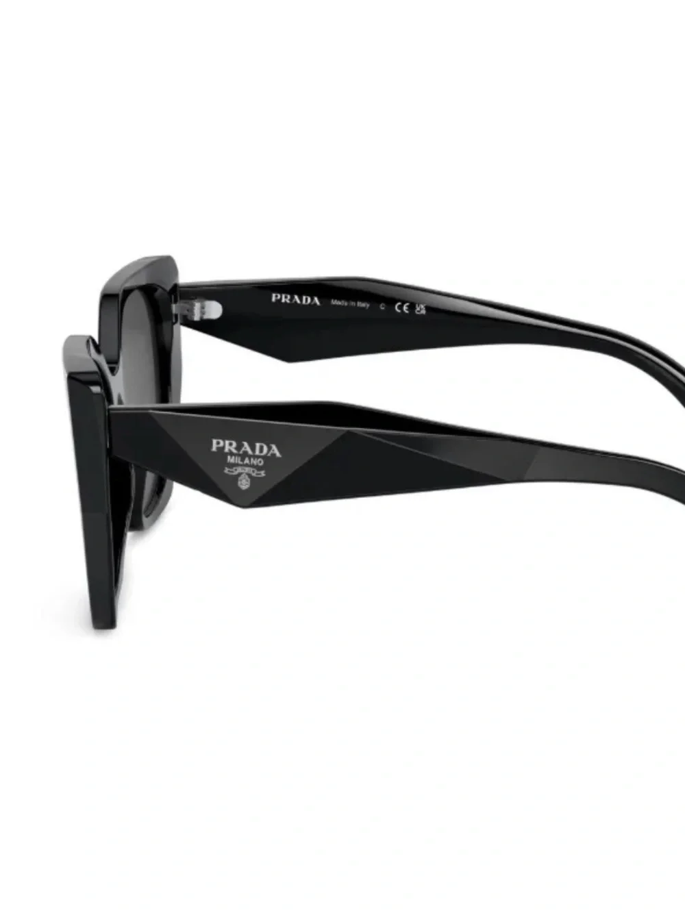 Prada Black Wide Cat-Eye Sunglasses